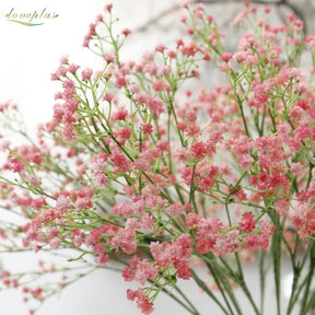 Pink Baby's Breath Bunches Foilage Dried Herbs Artificial Plant Simulation Fake Herbal Planter Pots by Arcane Trail
