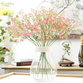 Pink White Baby's Breath Bunches Foilage Dried Herbs Artificial Plant Simulation Fake Herbal Planter Pots by Arcane Trail