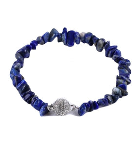 Beaded Raw Stone Bracelet Lapis Lazuli Magnetic Crystal Healing Natural Reiki Pagan by Arcane Trail