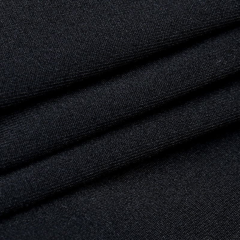 Macro view of the black fabric used in the Moon Princess dress.
