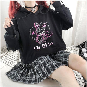 Chainsaw Bunny Hoodie - bunnies, bunny rabbit, cats, chain saw, chainsaw