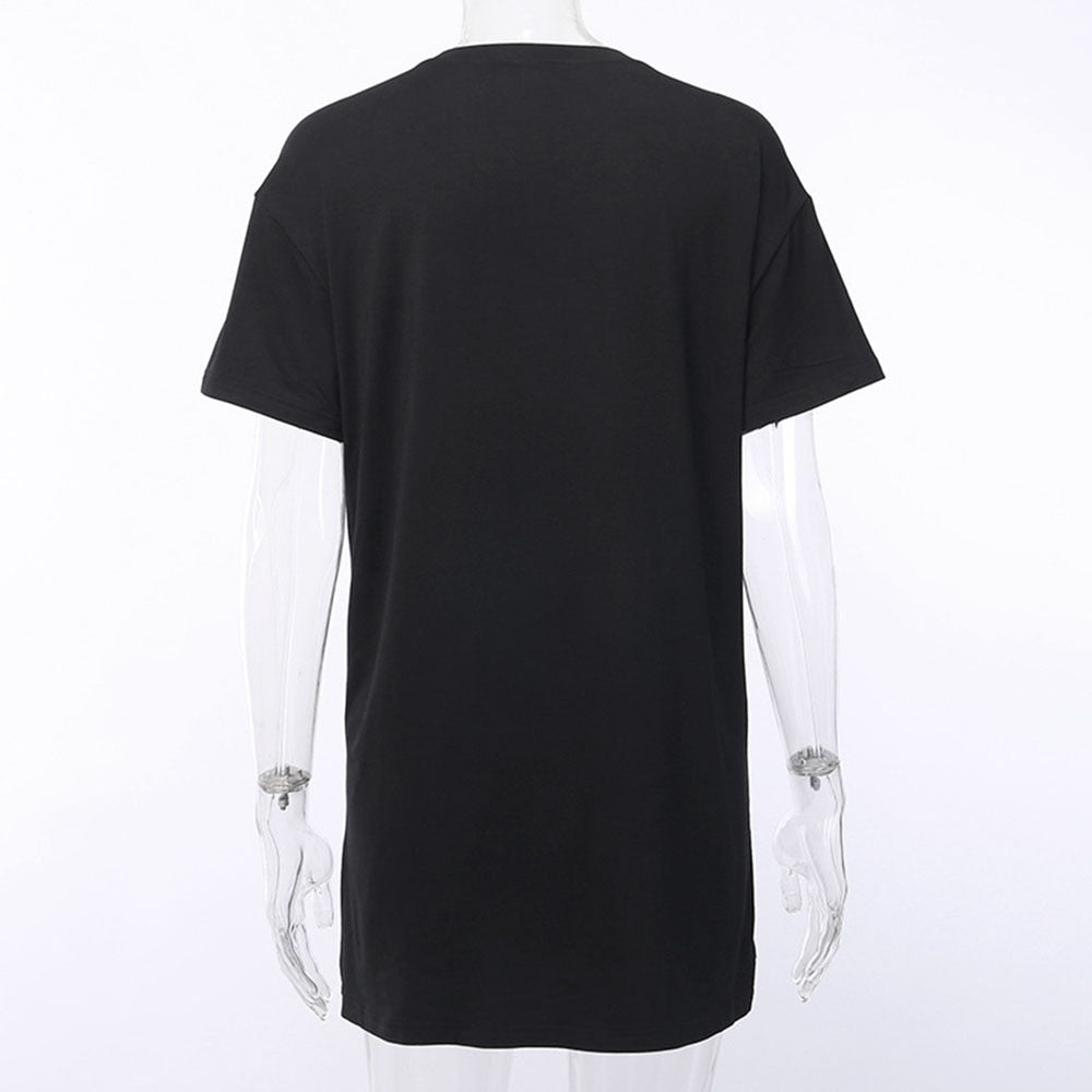 Black The Witch tarot-style graphic T-shirt displayed from the back with no graphic.