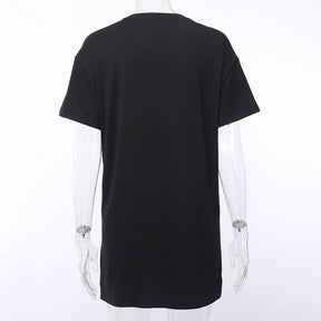 Black The Witch tarot-style graphic T-shirt displayed from the back with no graphic.