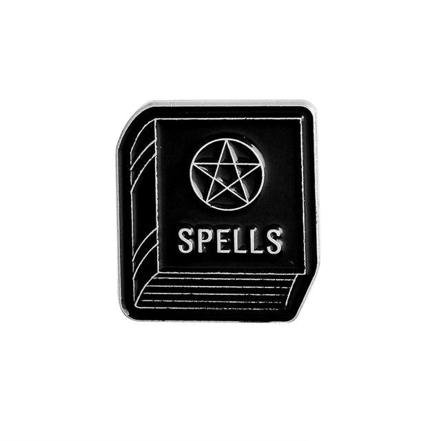 Black Magic Witchcraft Symbol Enamel Pins Lapel Brooch Set Pagan Witches Witchy Wicca Occult Goth Fashion Tartot Pentacle Ouija Magick by Arcane Trail