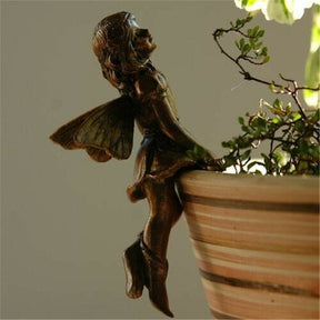 Blissful Fairy Planter Ornament - 3 - garden ornament