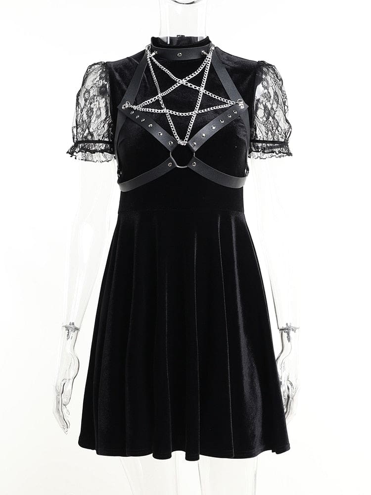 Chained Pentagram Dress - dress