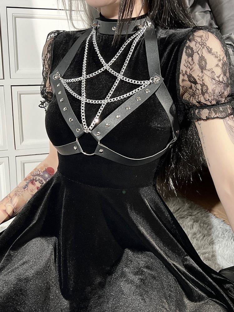 Chained Pentagram Dress - dress