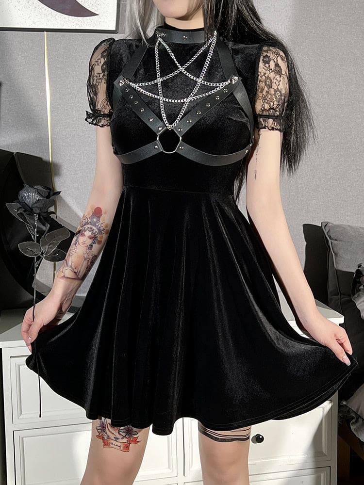 Chained Pentagram Dress - dress