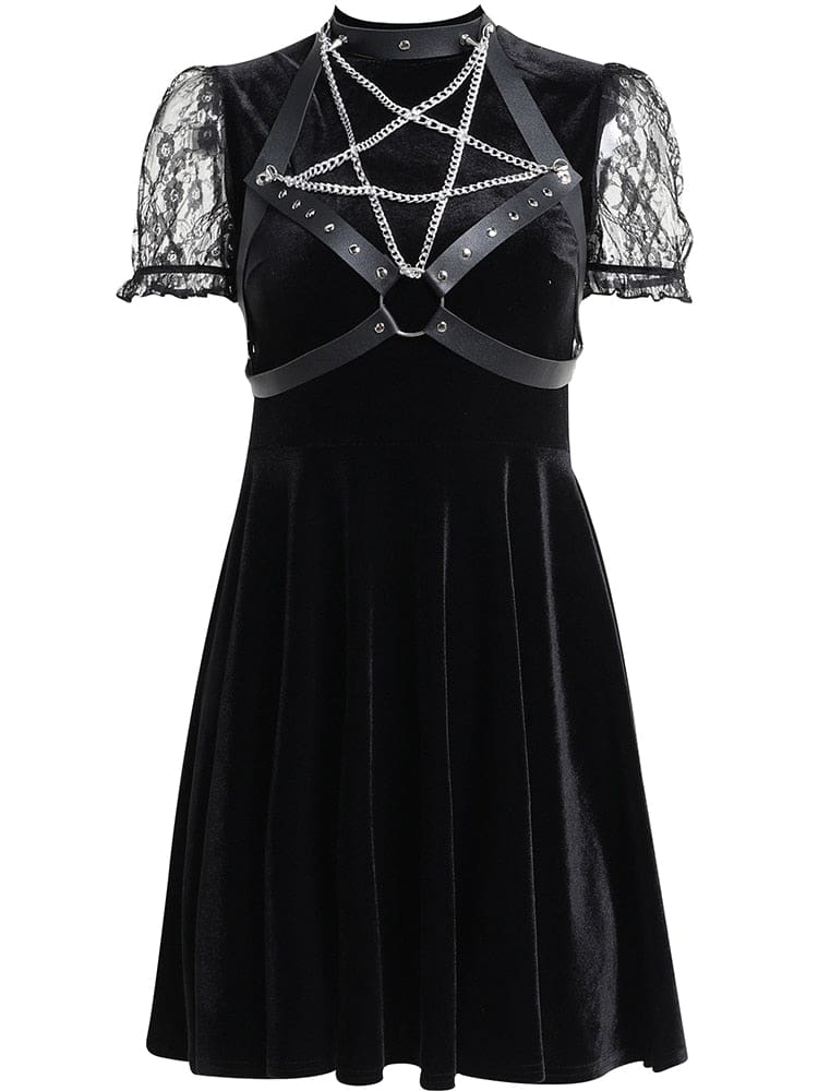 Chained Pentagram Dress - dress