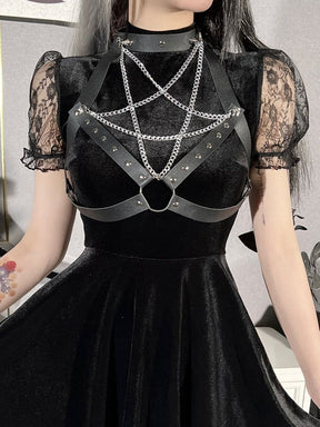Chained Pentagram Dress - Harness Only / S - dress
