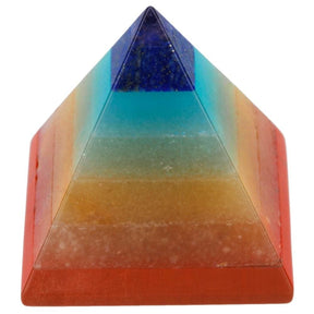 Rainbow Chakra Crystal Pyramid Reiki Energy Healing Work Spiritual Meditation Natural Stone Sacred Geometry by Arcane Trail
