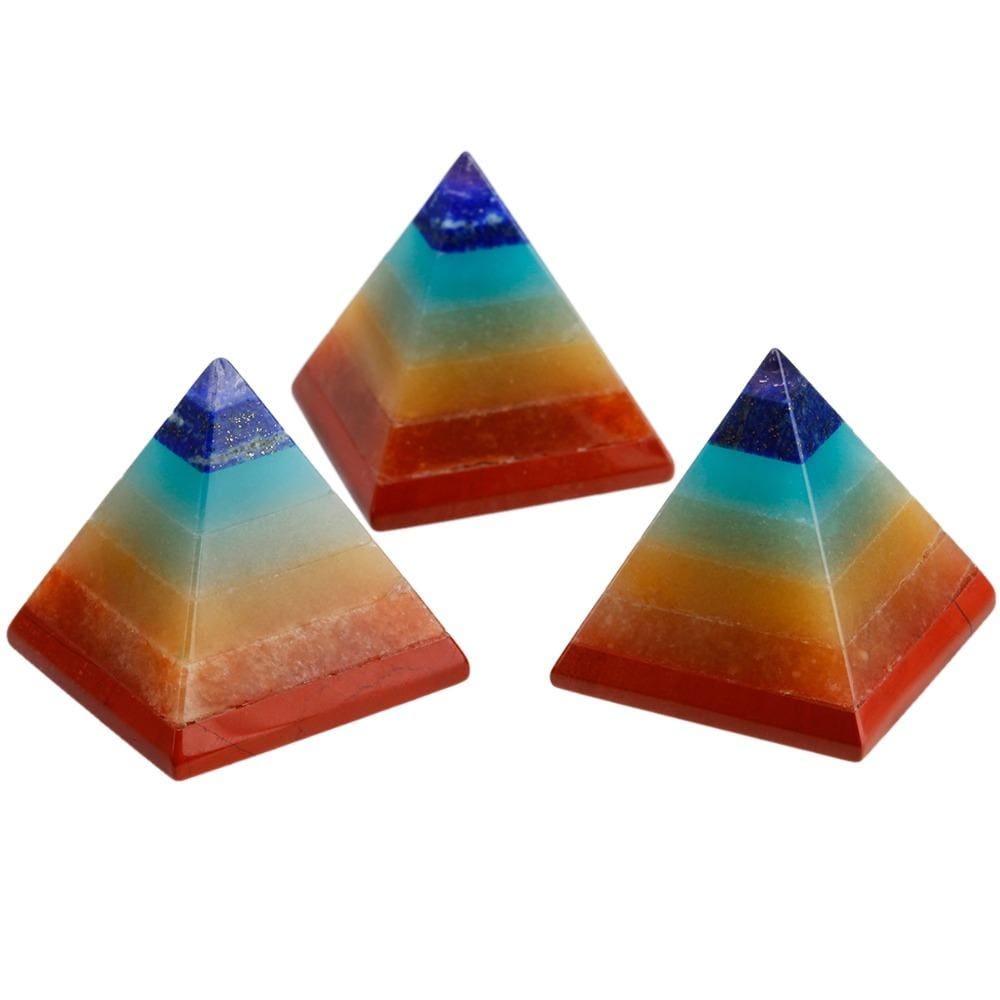 Rainbow Chakra Crystal Pyramid Reiki Energy Healing Work Spiritual Meditation Natural Stone Sacred Geometry by Arcane Trail