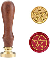 Copper Seal Stamp Set & Wooden Hilt - Pentagram - stamps