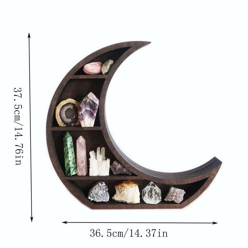 Crescent moon shelf height and width measurement guide