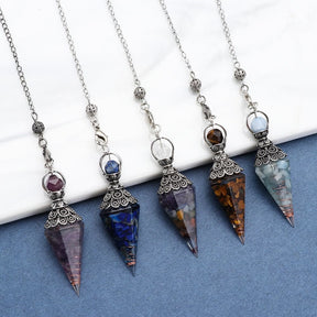 Crystal Dowsing Pendulum & Necklace - pendulum