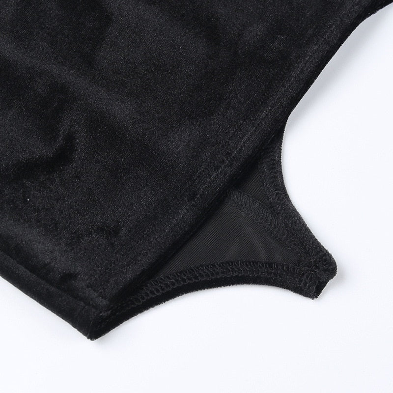 Dark Kitten black hooded sweater and lace skirt separates showing the inside hem of the separate camisole; camisole not included.