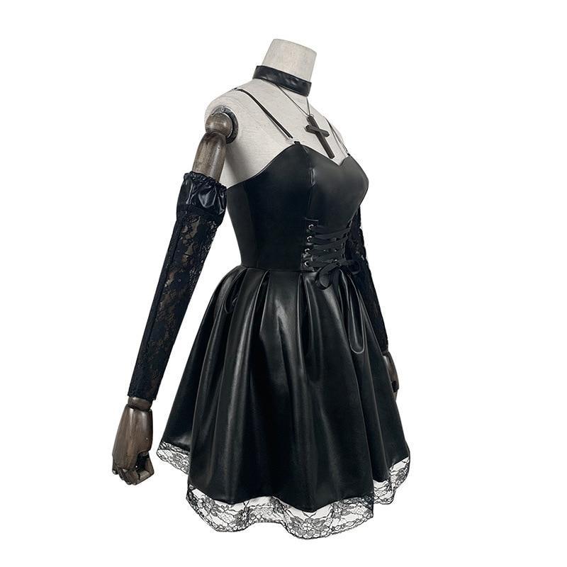 Death Note Misa Amane Cosplay Set - black, cospalyer, cosplay, death note, dinosaurs