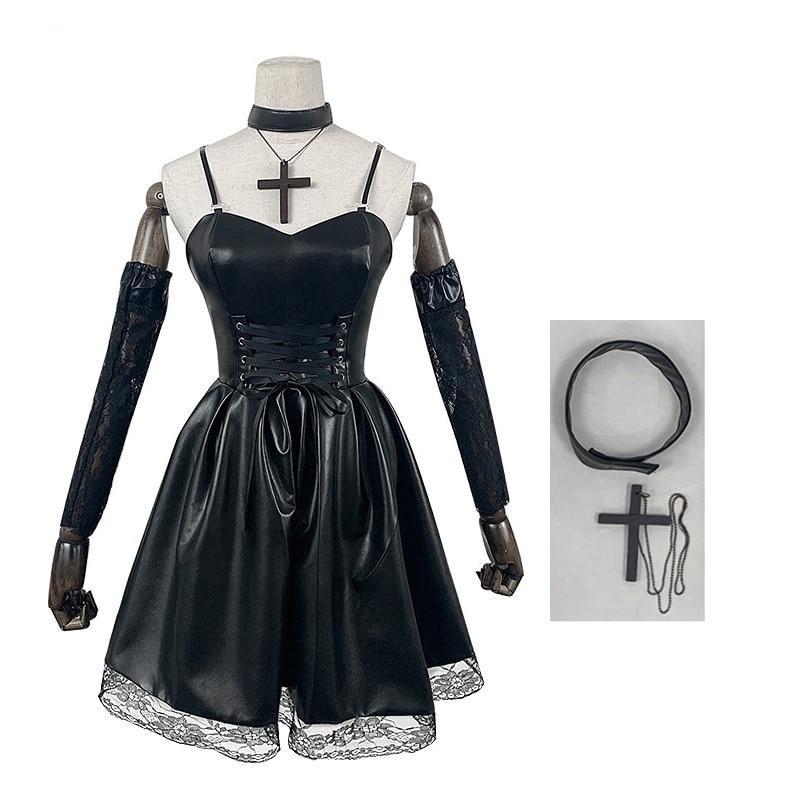 Death Note Misa Amane Cosplay Set - black, cospalyer, cosplay, death note, dinosaurs