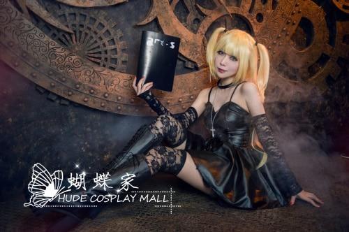 Death Note Misa Amane Cosplay Set - black, cospalyer, cosplay, death note, dinosaurs