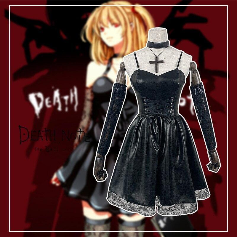 Death Note Misa Amane Cosplay Set - black, cospalyer, cosplay, death note, dinosaurs