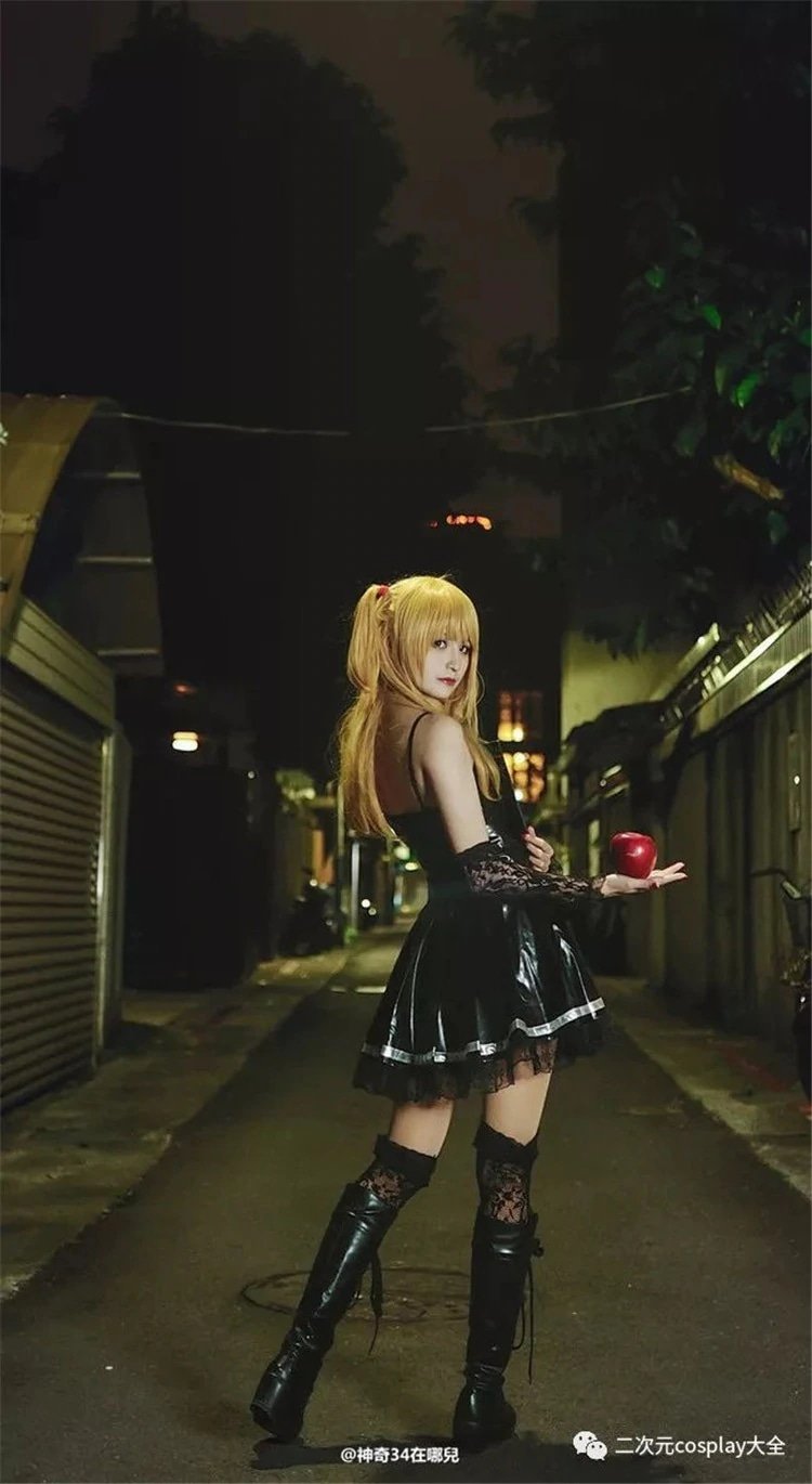 Death Note Misa Amane Cosplay Set - black, cospalyer, cosplay, death note, dinosaurs