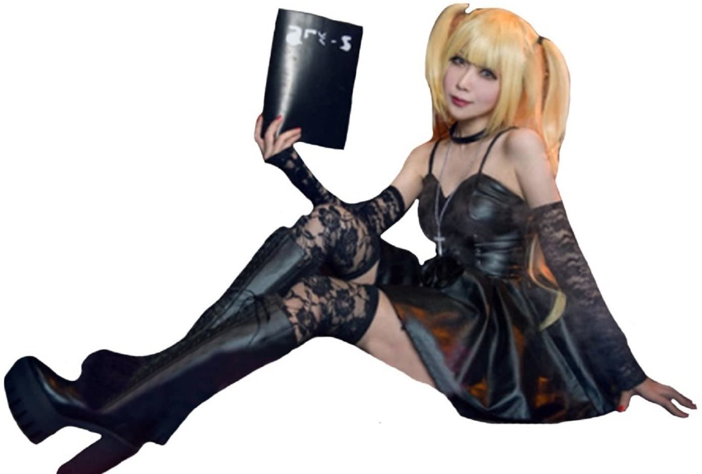 Death Note Misa Amane Cosplay Set - black, cospalyer, cosplay, death note, dinosaurs