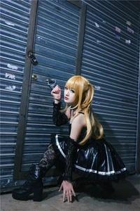 Death Note Misa Amane Cosplay Set - black, cospalyer, cosplay, death note, dinosaurs