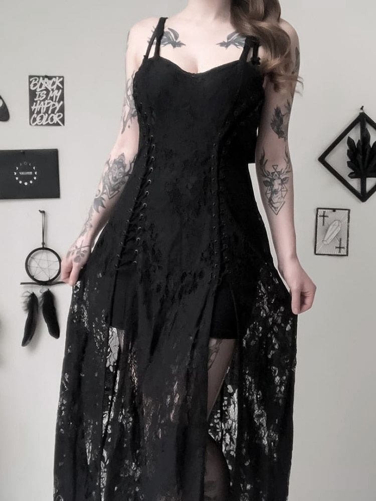 Deconstructed Goth Queen Dress - dress