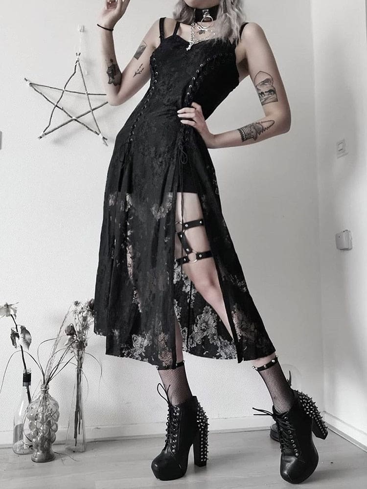 Deconstructed Goth Queen Dress - dress