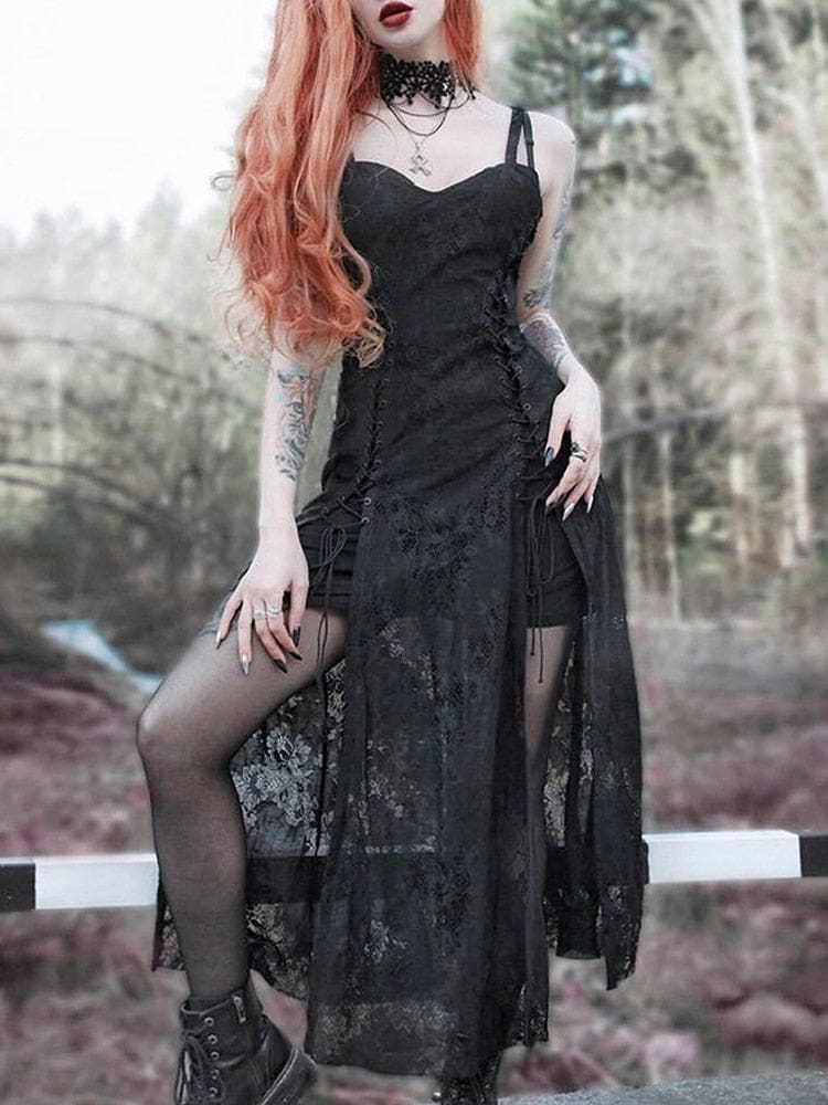 Deconstructed Goth Queen Dress - S - dress