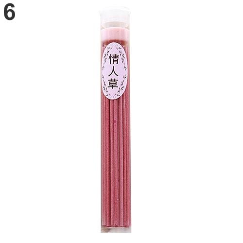 Pink Desmodium gyrans incense sticks in a clear tube with a pale pink label.