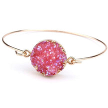 Pink Druzy Quartz Raw Crystal Arm Band Cuff Bracelet Gold Dipped Reiki Spiritual Yoga Healing Power Metaphysical New Age Jewelry by Arcane Trail