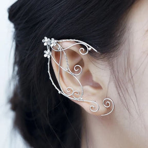 Silver vine elf cuff side detail