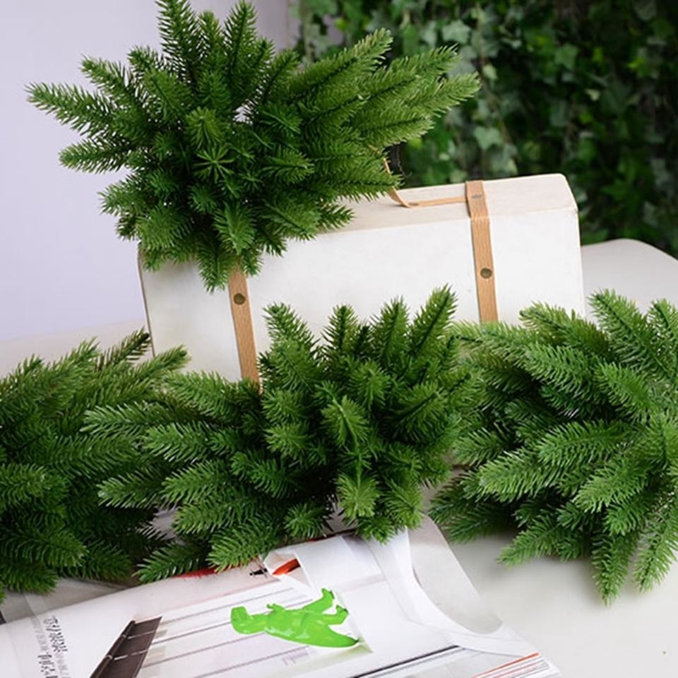 Green Artificial Fir Pine Tree Branches Simulated Fake Plants by Arcane Trail