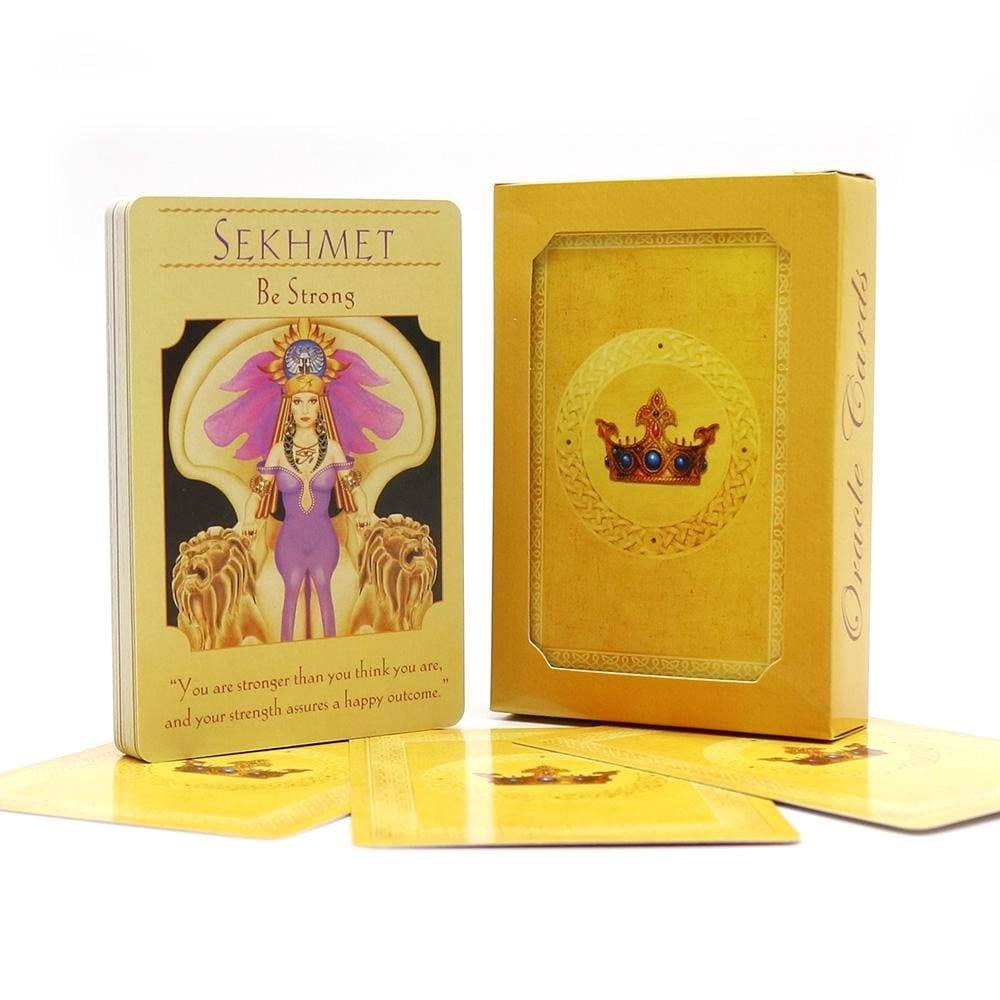 Gold Goddess Deity Tarot Card Deck Oracle Cards For Psychic Spiritual Pagan Witches and Witchcraft Divination by Arcane Trail