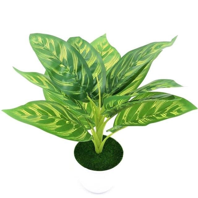 Green Artificial Fern Leaf Plant Leaves Bunches Simulated Fake Trees Planters by Arcane Trail