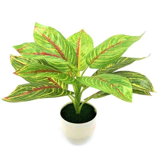 Green Artificial Fern Leaf Plant Leaves Bunches Simulated Fake Trees Planters by Arcane Trail