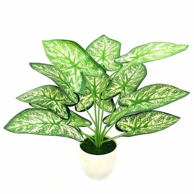 Green Artificial Fern Leaf Plant Leaves Bunches Simulated Fake Trees Planters by Arcane Trail