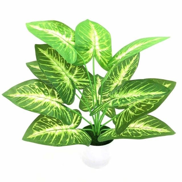 Green Artificial Fern Leaf Plant Leaves Bunches Simulated Fake Trees Planters by Arcane Trail