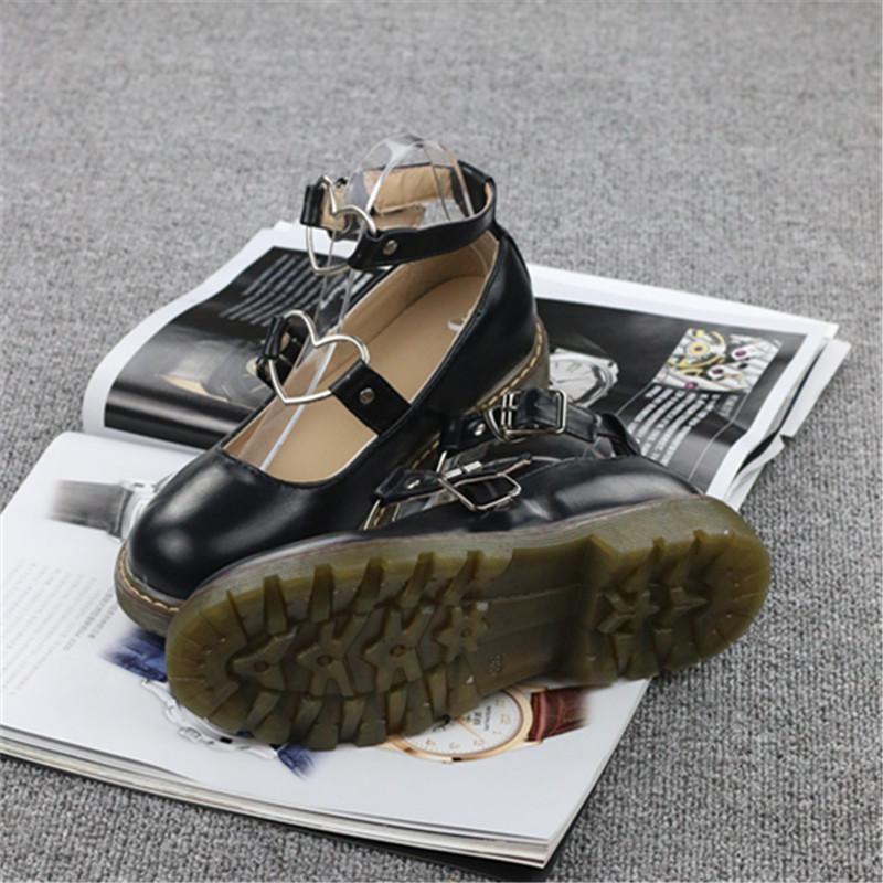 Heart Buckle Wedge Shoes - Shoes