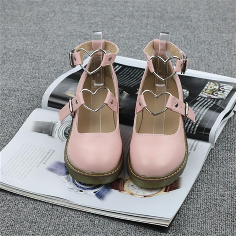 Heart Buckle Wedge Shoes - Shoes