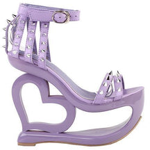 Hollow Heart Platforms - Purple / 4 - Shoes