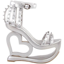 Hollow Heart Platforms - Sliver / 4 - Shoes