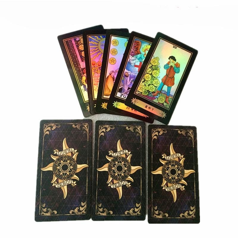 Rainbow Holographic Tarot Card Deck Oracle Cards For Psychic Spiritual Pagan Witches and Witchcraft Divination by Arcane Trail