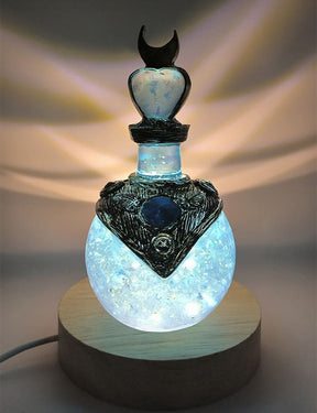 Blue bottle with light base front