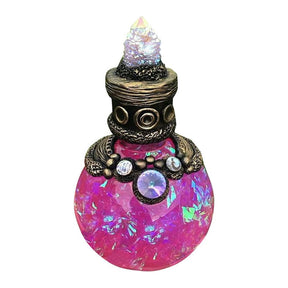 Pink pointed-top bottle isolated front