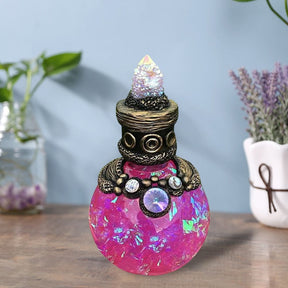 Pink pointed-top bottle with lavender