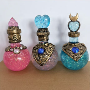Pink white and blue bottle comparison