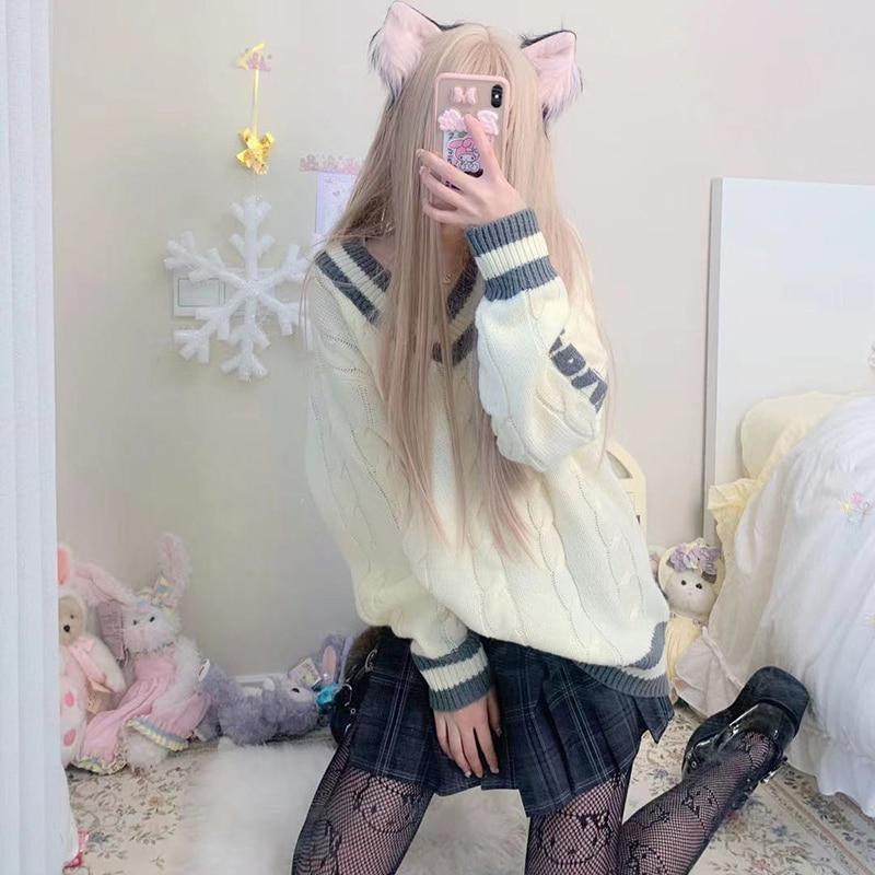 Cat Love Anime Tights Faux Stockings Spandex Animal Tights Kitty