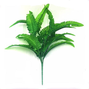 Green Artificial Fern Plant Leaves Bunches Simulated Fake Trees Planters by Arcane Trail